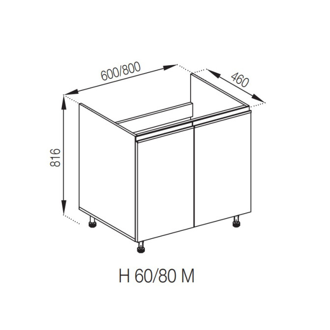 Кухонная секция нижняя Н 80М Софи Мир мебели