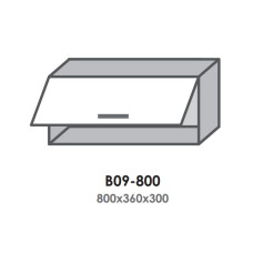 Кухонна секція В09-800 верхня 800 горизонт 300 висота 360 один фасад Оптима Еверест  