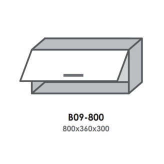 Кухонна секція В09-800 верхня 800 горизонт 300 висота 360 один фасад Оптима Еверест  