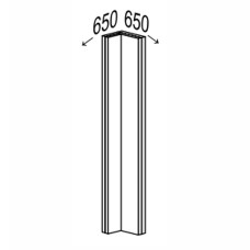 Кухонная секция Лео нижняя Угол Н 90° 650х650/820 Обманка LE-095W/06 MiroMark