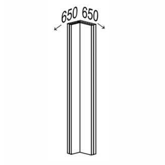 Кухонна секція Лео нижня Кут Н 90° 650х650/820 Оманка LE-095W/06 MiroMark