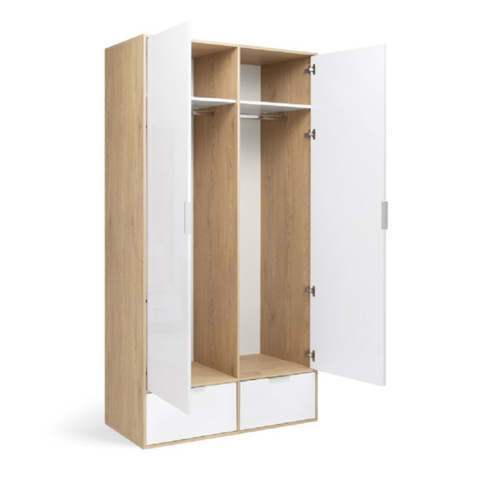 Шафа 2Дв 2Ящ Олівія / Olivia Глянець Білий - Дуб Кремона MiroMark OV-22-WB