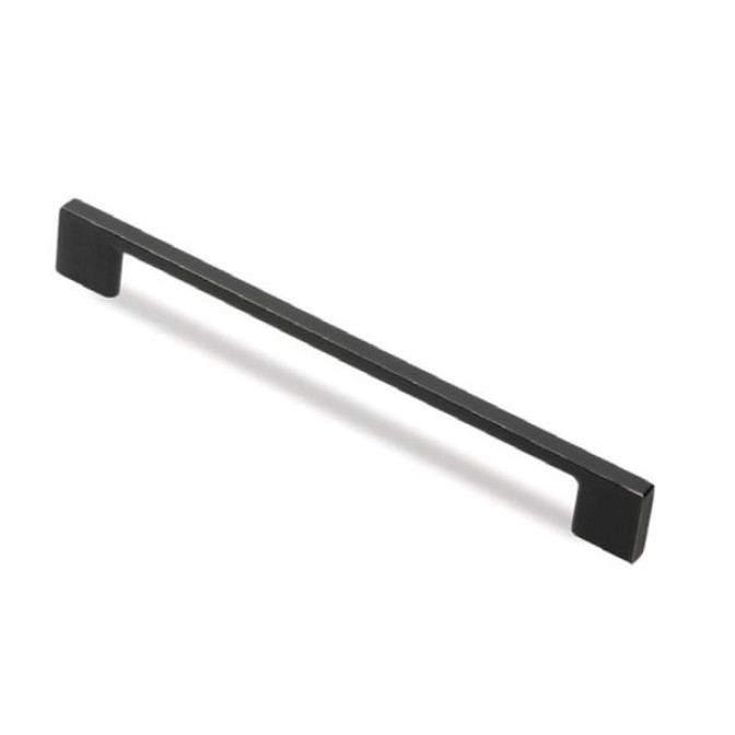 Металева ручка «Optima» чорна (128 мм міжцентр) Комфорт меблі