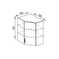 Кухонная секция верхняя 60*60 (h-920) Прованс Мир мебели  