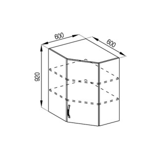 Кухонная секция верхняя 60*60 (h-920) Прованс Мир мебели  