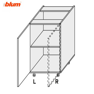 Кухонна секція Міленіум WG нижня 40Н/820 1дв Pro Blum Ліва ML-045W/01L MiroMark