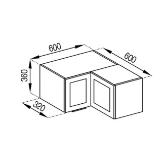 Кухонная секция антресоль А 60х60 кут прямий (320) Анна Мир мебели