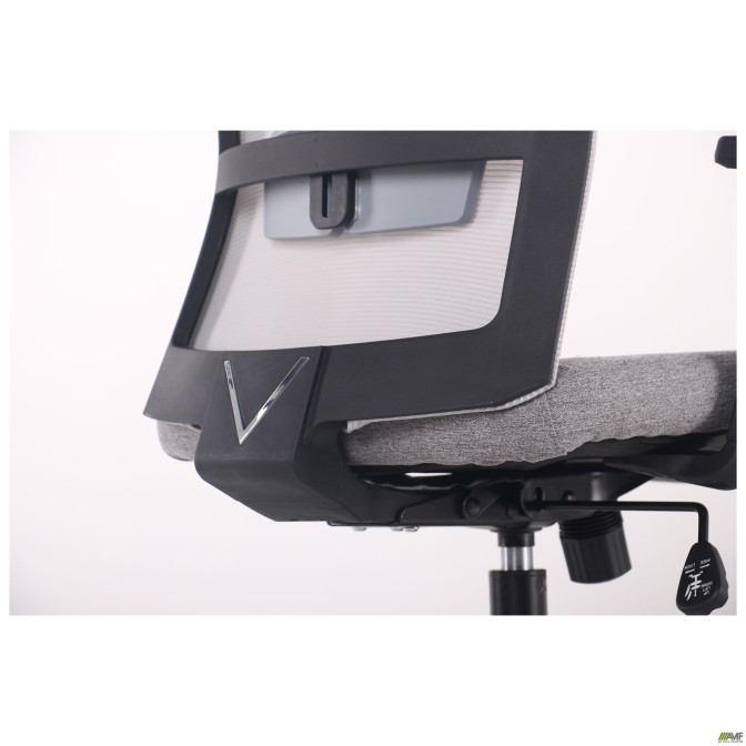 Крісло Uran Black HR сидіння Сідней-20/спинка Сітка SL-01 св.сіра AMF