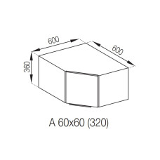 Кухонная секция антресоль А 60*60 Алиса Мир мебели
