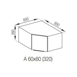 Кухонная секция антресоль А 60*60 Алиса Мир мебели