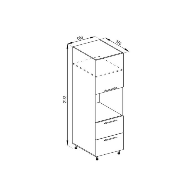 Кухонна секція пенал П 60 ДШ LUX Адель Світ меблів
