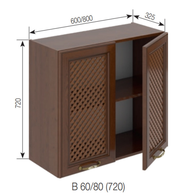 Кухонная секция верхняя В 60 Роксана Мир мебели