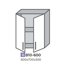 Кухонна секція В10-600 верхня 600 два фасади Оптима Еверест  