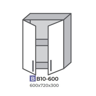 Кухонна секція В10-600 верхня 600 два фасади Оптима Еверест  