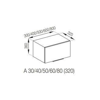 Кухонная секция антресоль А 50 (320) Алиса Мир мебели
