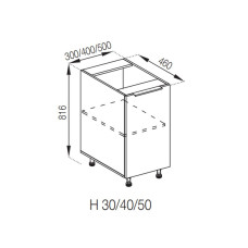 Кухонная секция нижняя Н 50 Милана Мир мебели