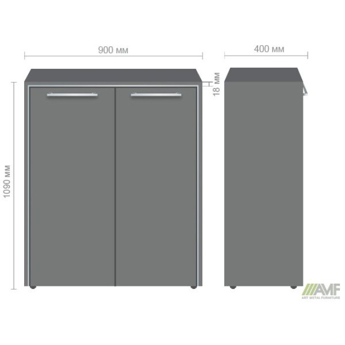 Шкаф книжный Оникс 900х400х1090 Мокко  AMF