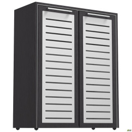 Шкаф книжный Оникс 900х400х1090 Мокко, стекло  AMF