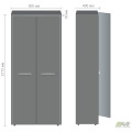 Шкаф книжный Оникс 900х400х2172 Мокко  AMF