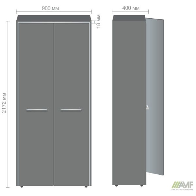 Шкаф книжный Оникс 900х400х2172 Мокко  AMF