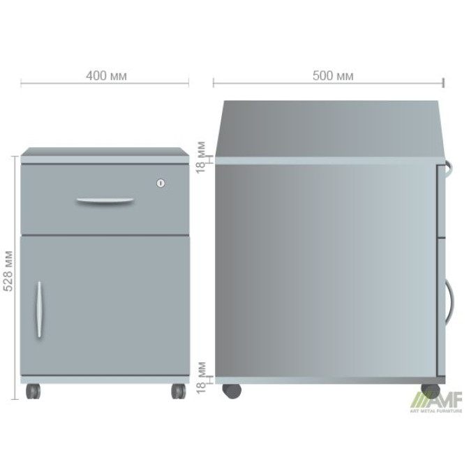 Тумба мобильная SL-423 (400х500х528мм) вяз либерти AMF