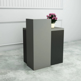 Ресепшин-3 стол стойка Серая Лава Гамма стиль