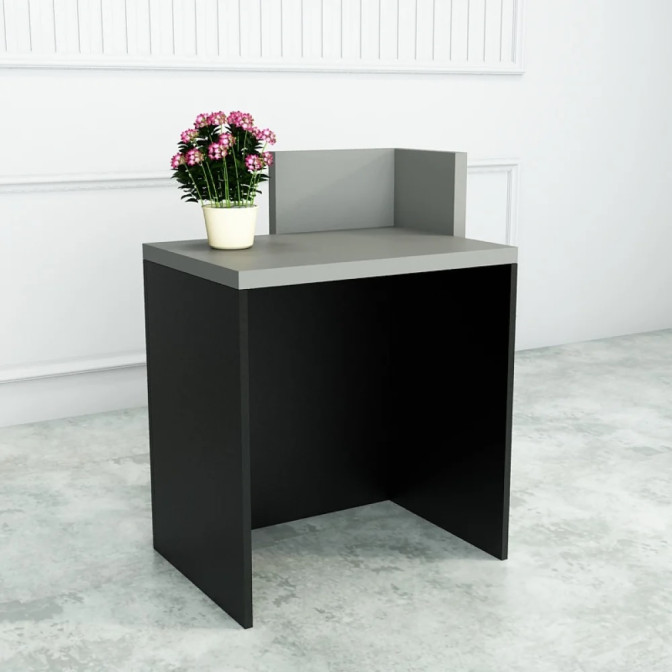 Ресепшин-3 стол стойка Серая Лава Гамма стиль