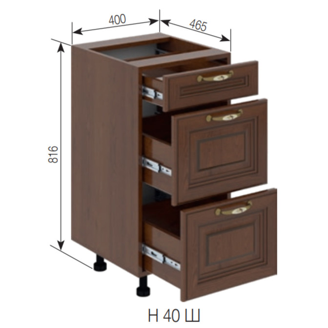 Кухонна секція нижня Н 40Ш LUX Роксана Світ меблів