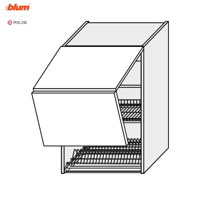 Кухонная секция Миллениум верхняя 60ВС/900 2дв Сушка Aventos Pro Blum + Rejs ML-574W/9003 MiroMark Кухонная секция Миллениум верхняя 60ВС/900 2дв Сушка Aventos Pro Blum + Rejs ML-574W/9003 MiroMark