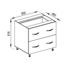 Кухонная секция нижняя Н 80 Ш FAVORIT Оля Мир мебели