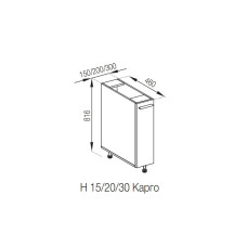 Кухонна секція нижня Н 15 карго LUX Б'янка Світ меблів