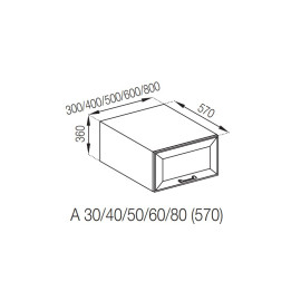 Кухонная секция антресоль А 40 (570) Марго Мир мебели