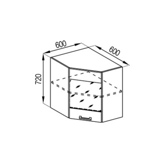 Кухонна секція верхня 60*60Ск Марта  Світ меблів