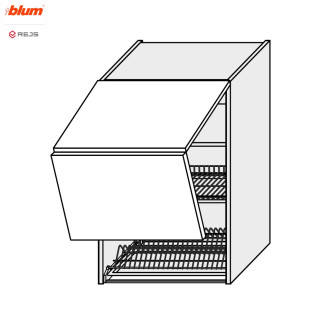 Кухонна секція Вінтаж верхня 80ВС/900 2дв Сушка Aventos Pro Blum  +  Rejs VN-588W/9003 MiroMark