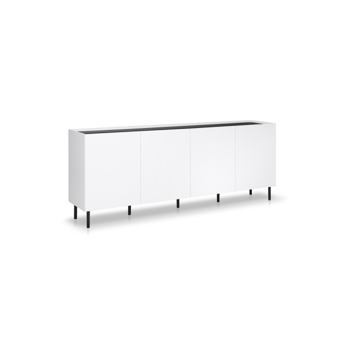 Комод 4Дв 2.0м Нео / Neo Глянець Антрацит - Супермат Білий MiroMark NE-162-AW