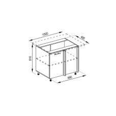 Кухонна секція нижня Н 100 Адель Світ меблів