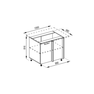 Кухонна секція нижня Н 100 Адель Світ меблів