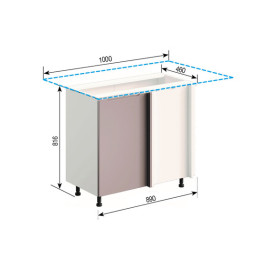 Кухонна секція нижня Н 100 Заріна Світ меблів