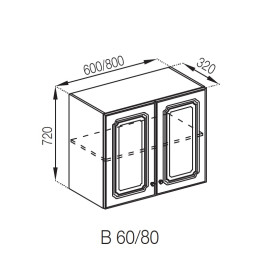 Кухонна секція верхня В 80 Валенсія Світ меблів  