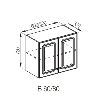 Кухонна секція верхня В 80 Валенсія Світ меблів  