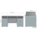 Стол 2-х тумбовый SL-84 (1500х720х750мм) вяз либерти AMF