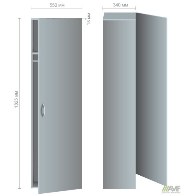 Шкаф-гардероб SL-901 (550х340х1825мм) вяз либерти AMF