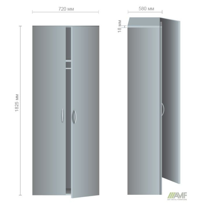 Шкаф-гардероб SL-902 (720х580х1825мм) вяз либерти AMF