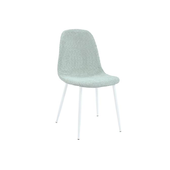Стілець N-160 м'ятний букле + білий Vetro mebel Стілець N-160 м'ятний букле + білий Vetro mebel