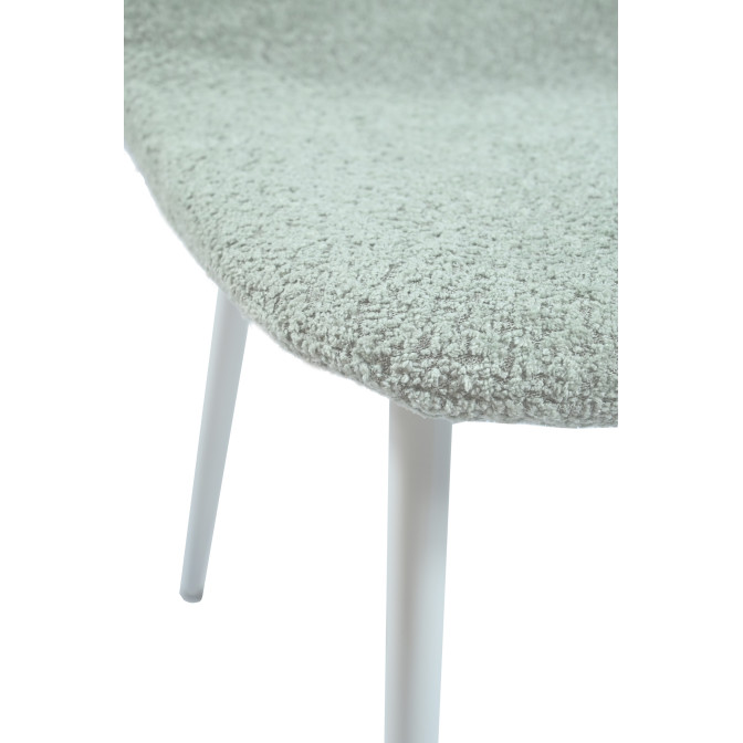 Стілець N-160 м'ятний букле  +  білий Vetro mebel