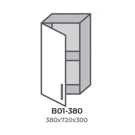 Кухонна секція В01-380 верхня 380 один фасад Оптима Еверест
