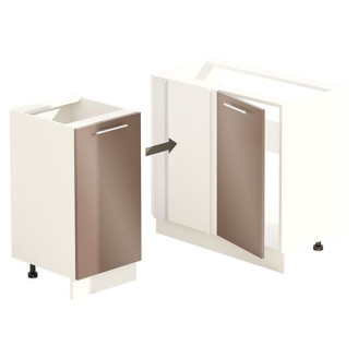 Кухонна секція нижня Н100х60.82.1Д. кут. Мийка Фарбований високий глянець Комфорт меблі