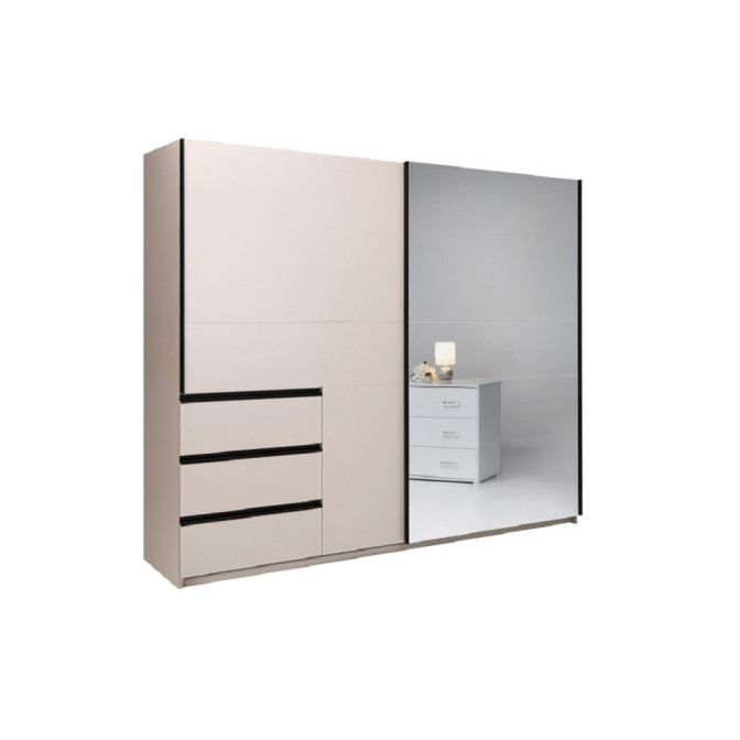 Шафа-купе 2.15м 2Дв із дзеркалом Вільма / Wilma Кашемір MiroMark WL-21-CM