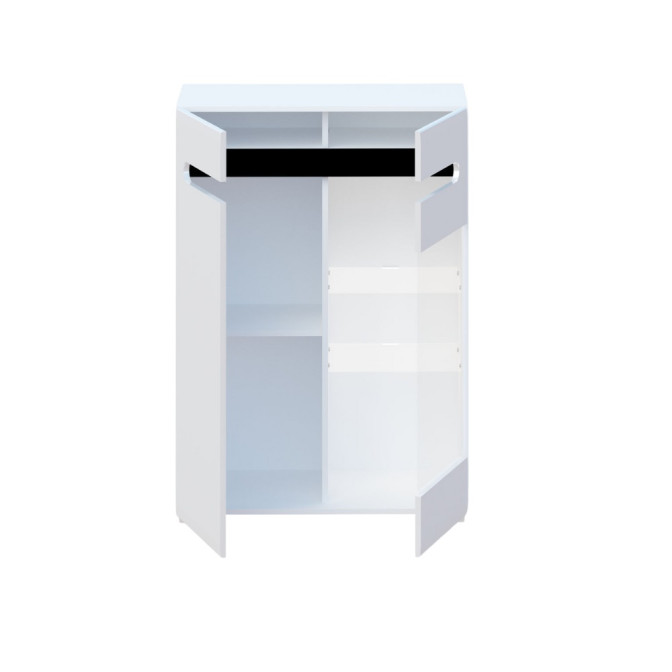 Тумба 2Д Ск Глянець Білий / Чорний Б'янко Світ Меблів