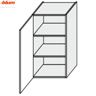 Кухонная секция Валенсия верхняя 30В/720 1дв Pro Blum VL-433W/9003 MiroMark